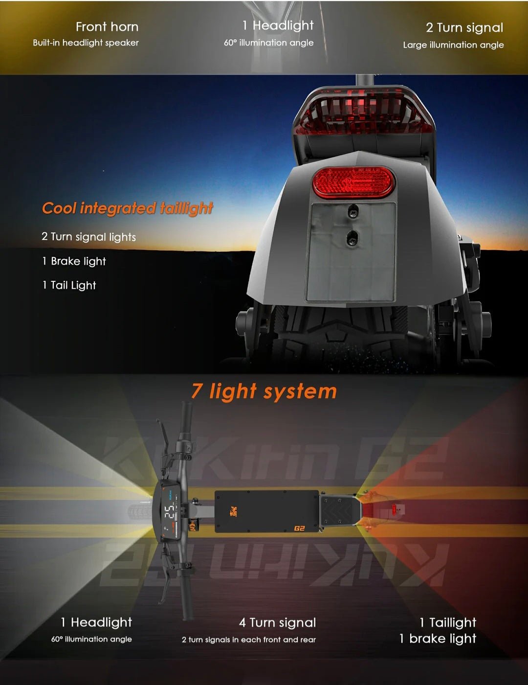 AKTION Kukirin G2 Österreich version maximal 25 km/h und Blinker am Lenkerende