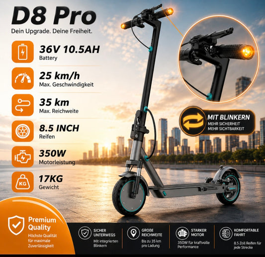 AKTION D8 PRO mit Blinker und Straßenzulassung