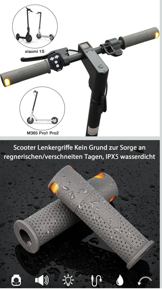 LED Lenkergriffe mit integriertem Blinker für E-Scooter &amp; Fahrräder